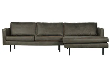 Lissbon Divansofa Høyre - Grønn - Møbler - Sofaer - Sofaer med sjeselong - 3 seters sofa med divan