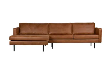 Lissbon Divansofa Venstre - Cognac - Møbler - Sofaer - Sofaer med sjeselong - 4 seters sofa med divan