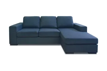 Logan Divansofa 3-seter Vendbar - Blå - Møbler - Sofaer - Sofaer med sjeselong - 3 seters sofa med divan