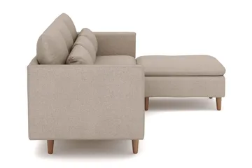 Lovis 3-seters sofa med vendbar sjeselong i stoff - Beige - Møbler - Sofaer - Sofaer med sjeselong - 3 seters sofa med divan