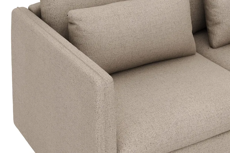 Lovis 3-seters sofa med vendbar sjeselong i stoff - Beige - Møbler - Sofaer - Sofaer med sjeselong - 3 seters sofa med divan