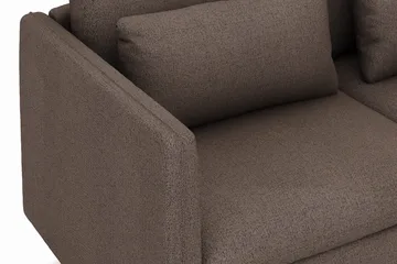Lovis 3-seters sofa med vendbar sjeselong i stoff - Brun - Møbler - Sofaer - Sofaer med sjeselong - 3 seters sofa med divan