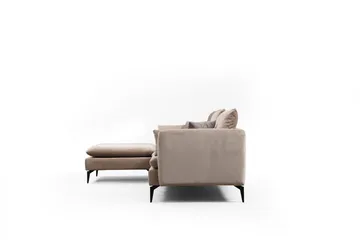 Luces Venstre L-formet Sofa med Sjeselong 289 cm i Stoff - Beige - Møbler - Sofaer - Sofaer med sjeselong