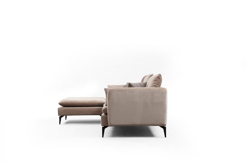 Luces Venstre L-formet Sofa med Sjeselong 289 cm i Stoff - Beige - Møbler - Sofaer - Sofaer med sjeselong