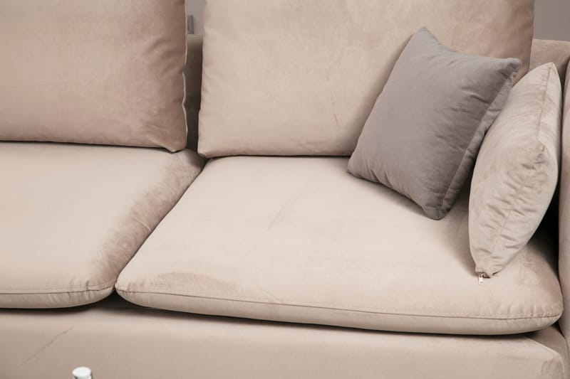 Luces Venstre L-formet Sofa med Sjeselong 289 cm i Stoff - Beige - Møbler - Sofaer - Sofaer med sjeselong