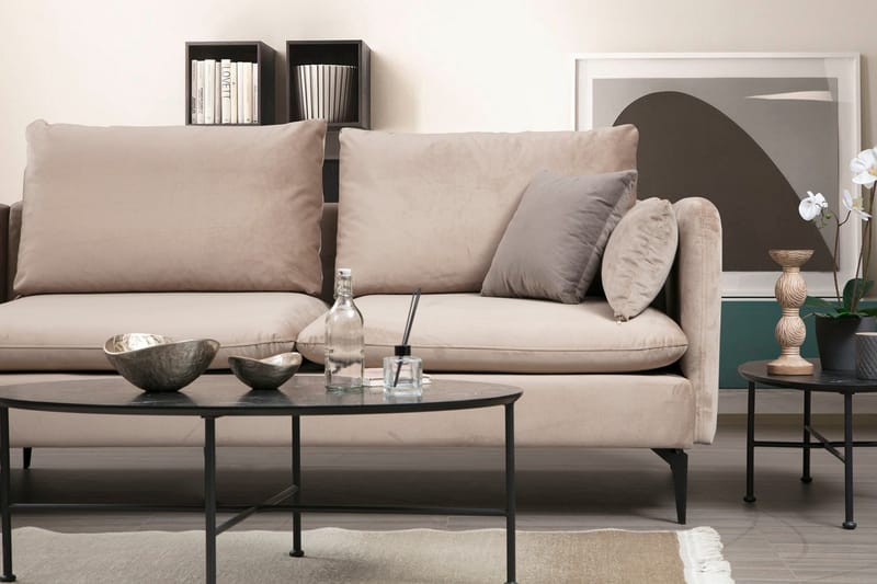 Luces Venstre L-formet Sofa med Sjeselong 289 cm i Stoff - Beige - Møbler - Sofaer - Sofaer med sjeselong