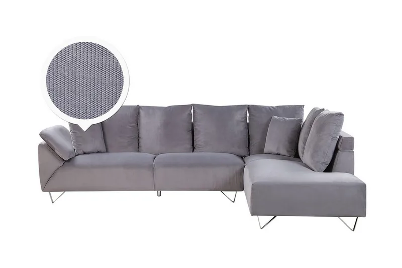 Lunnera 4-seter Hjørnesofa Venstre - Grå - Møbler - Sofaer - Sofaer med sjeselong - 4 seters sofa med divan