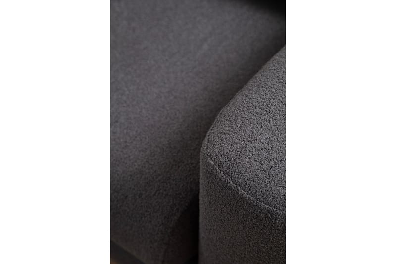 Makhan 3-seter Høyre L-formet Sofa med Sjeselong i Bouclé - Antracitt - Møbler - Sofaer - Sofaer med sjeselong - 3 seters sofa med divan