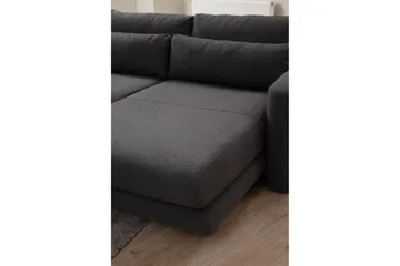 Makhan 3-seter Høyre L-formet Sofa med Sjeselong i Bouclé - Antracitt - Møbler - Sofaer - Sofaer med sjeselong - 3 seters sofa med divan