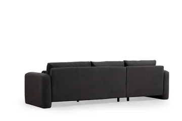 Makhan 3-seter Venstre L-formet Sofa med Sjeselong i Bouclé - Antracitt - Møbler - Sofaer - Sofaer med sjeselong - 3 seters sofa med divan