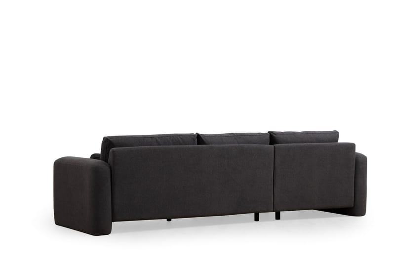 Makhan 3-seter Venstre L-formet Sofa med Sjeselong i Bouclé - Antracitt - Møbler - Sofaer - Sofaer med sjeselong - 3 seters sofa med divan