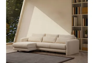 Makhan Sofa med Sjeselong 3-seter - Beige - Møbler - Sofaer - Sofaer med sjeselong - 3 seters sofa med divan