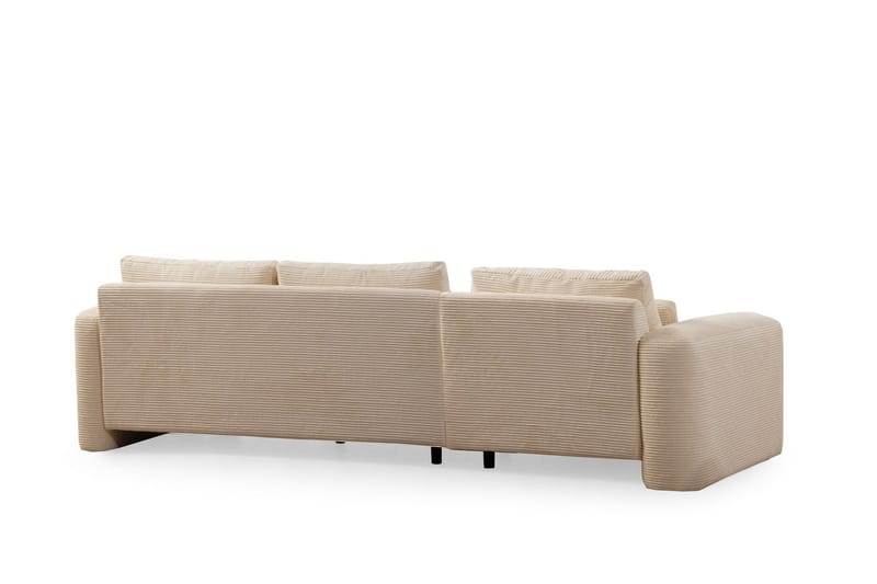 Makhan Sofa med Sjeselong 3-seter - Beige - Møbler - Sofaer - Sofaer med sjeselong - 3 seters sofa med divan