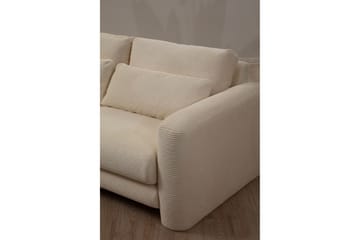Makhan Sofa med Sjeselong 3-seter - Beige - Møbler - Sofaer - Sofaer med sjeselong - 3 seters sofa med divan