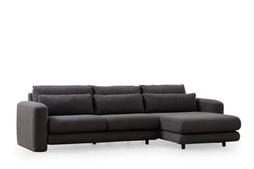 Makhan Sofa med Sjeselong 3-seter - Grå - Møbler - Sofaer - Sofaer med sjeselong - 3 seters sofa med divan