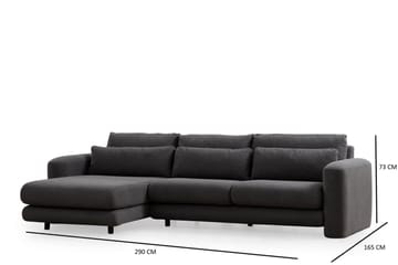 Makhan Sofa med Sjeselong 3-seter - Grå - Møbler - Sofaer - Sofaer med sjeselong - 3 seters sofa med divan