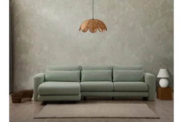 Makhan Sofa med Sjeselong 3-seter - Grønn - Møbler - Sofaer - Sofaer med sjeselong - 3 seters sofa med divan