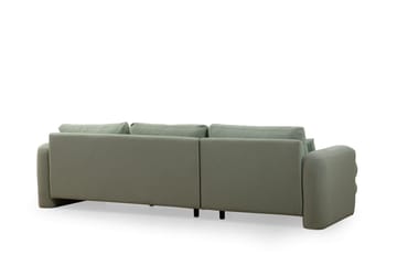 Makhan Sofa med Sjeselong 3-seter - Grønn - Møbler - Sofaer - Sofaer med sjeselong - 3 seters sofa med divan