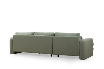 Makhan Sofa med Sjeselong 3-seter - Grønn - Møbler - Sofaer - Sofaer med sjeselong - 3 seters sofa med divan