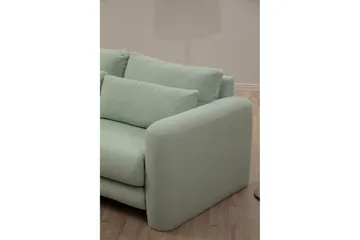 Makhan Sofa med Sjeselong 3-seter - Grønn - Møbler - Sofaer - Sofaer med sjeselong - 3 seters sofa med divan