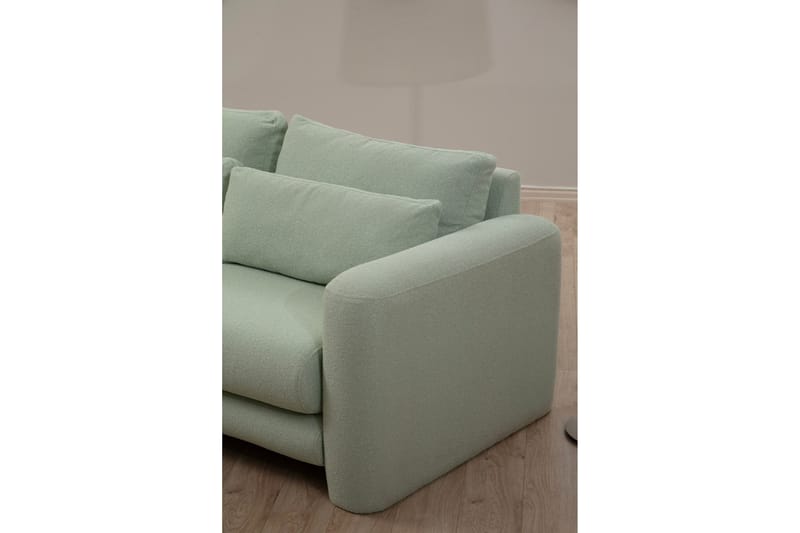 Makhan Sofa med Sjeselong 3-seter - Grønn - Møbler - Sofaer - Sofaer med sjeselong - 3 seters sofa med divan