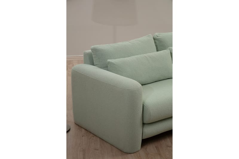 Makhan Sofa med Sjeselong 3-seter - Grønn - Møbler - Sofaer - Sofaer med sjeselong - 3 seters sofa med divan
