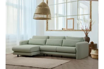 Makhan Sofa med Sjeselong 3-seter - Grønn - Møbler - Sofaer - Sofaer med sjeselong - 3 seters sofa med divan