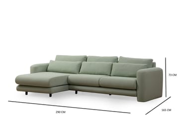 Makhan Sofa med Sjeselong 3-seter - Grønn - Møbler - Sofaer - Sofaer med sjeselong - 3 seters sofa med divan