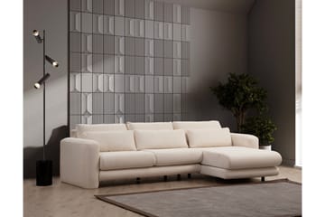 Makhan Sofa med Sjeselong 3-seter - Lys beige - Møbler - Sofaer - Sofaer med sjeselong - 3 seters sofa med divan