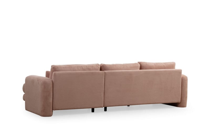 Makhan Sofa med Sjeselong 3-seter - Rosa - Møbler - Sofaer - Sofaer med sjeselong - 3 seters sofa med divan
