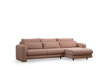 Makhan Sofa med Sjeselong 3-seter - Rosa - Møbler - Sofaer - Sofaer med sjeselong - 3 seters sofa med divan