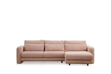 Makhan Sofa med Sjeselong 3-seter - Rosa - Møbler - Sofaer - Sofaer med sjeselong - 3 seters sofa med divan
