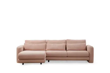 Makhan Sofa med Sjeselong 3-seter - Rosa - Møbler - Sofaer - Sofaer med sjeselong - 3 seters sofa med divan