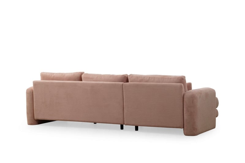 Makhan Sofa med Sjeselong 3-seter - Rosa - Møbler - Sofaer - Sofaer med sjeselong - 3 seters sofa med divan