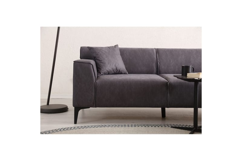 Malpani Sofa med Divan 3-sits - Antrasitt - Møbler - Sofaer - Sofaer med sjeselong - 3 seters sofa med divan