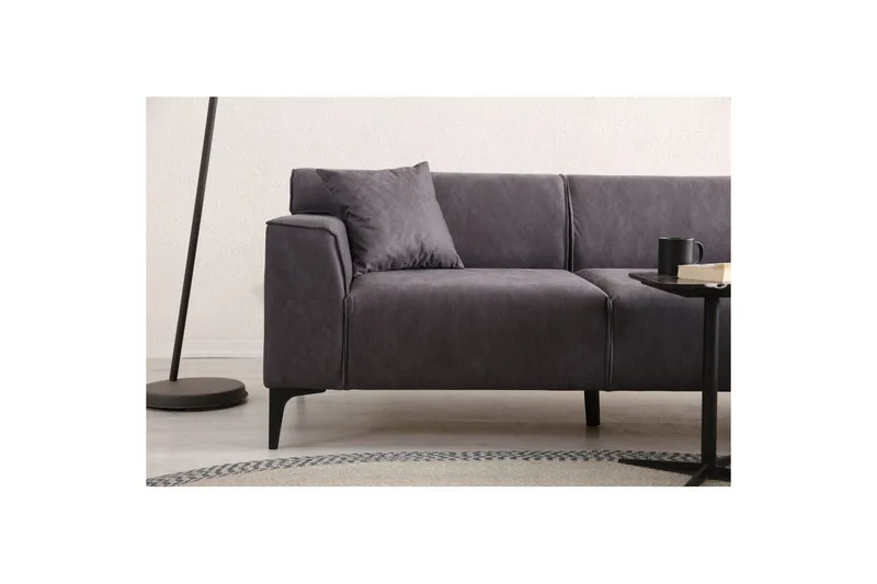 Malpani Sofa med Divan 3-sits - Antrasitt - Møbler - Sofaer - Sofaer med sjeselong - 3 seters sofa med divan