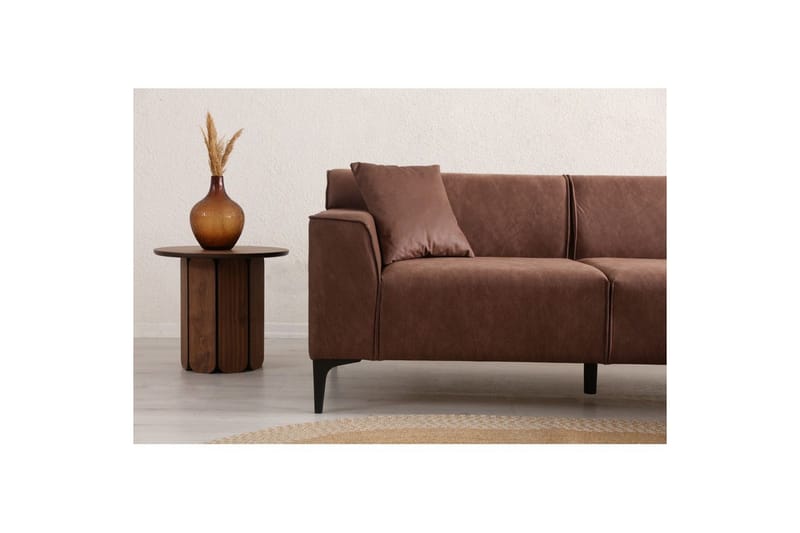 Malpani Sofa med Divan 3-sits - Cognac - Møbler - Sofaer - Sofaer med sjeselong - 4 seters sofa med divan