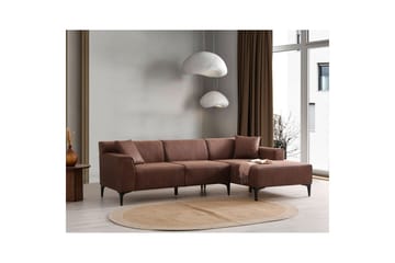 Malpani Sofa med Divan 3-sits - Cognac - Møbler - Sofaer - Sofaer med sjeselong - 4 seters sofa med divan