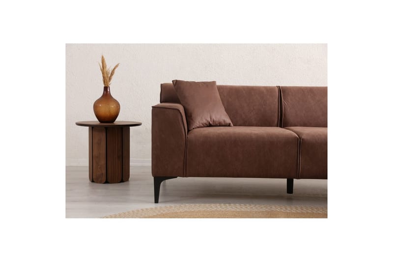 Malpani Sofa med Divan 3-sits - Cognac - Møbler - Sofaer - Sofaer med sjeselong - 4 seters sofa med divan