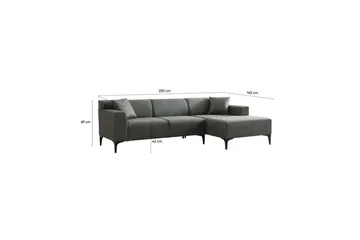 Malpani Sofa med Divan 3-sits - Grønn - Møbler - Sofaer - Sofaer med sjeselong - 4 seters sofa med divan