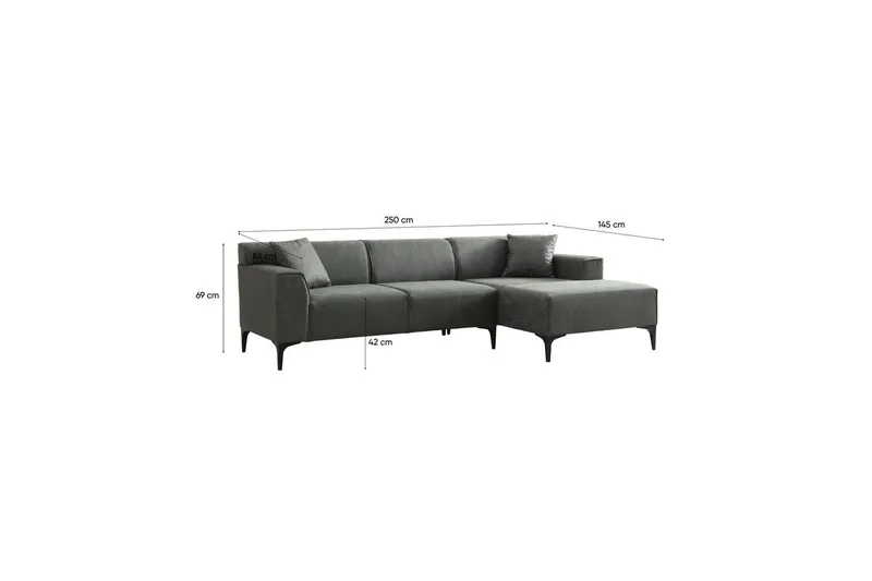 Malpani Sofa med Divan 3-sits - Grønn - Møbler - Sofaer - Sofaer med sjeselong - 4 seters sofa med divan
