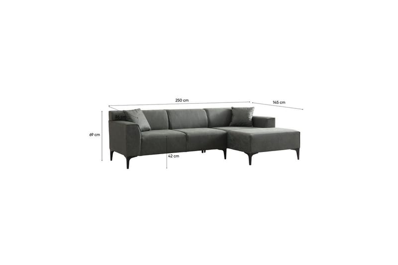 Malpani Sofa med Divan 3-sits - Grønn - Møbler - Sofaer - Sofaer med sjeselong - 4 seters sofa med divan