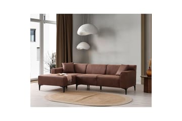 Malpani Sofa med Divan 4-sits - Cognac - Møbler - Sofaer - Sofaer med sjeselong - 4 seters sofa med divan