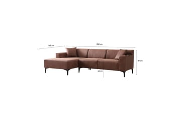 Malpani Sofa med Divan 4-sits - Cognac - Møbler - Sofaer - Sofaer med sjeselong - 4 seters sofa med divan