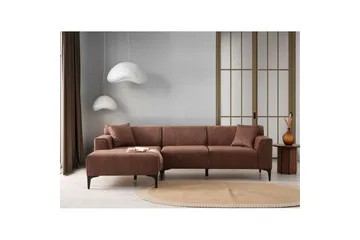 Malpani Sofa med Divan 4-sits - Cognac - Møbler - Sofaer - Sofaer med sjeselong - 4 seters sofa med divan