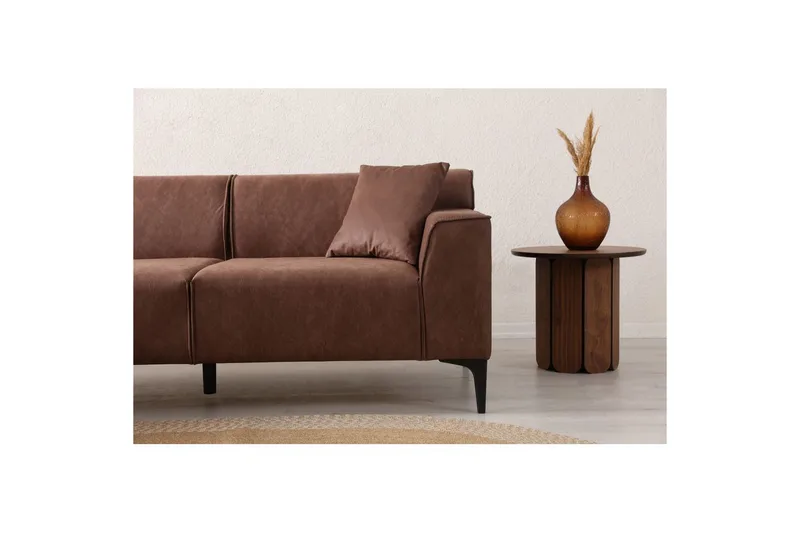 Malpani Sofa med Divan 4-sits - Cognac - Møbler - Sofaer - Sofaer med sjeselong - 4 seters sofa med divan