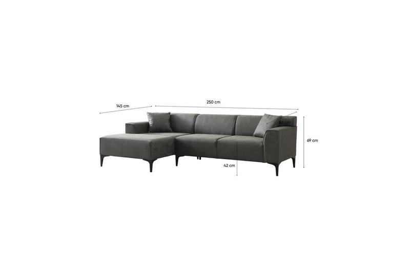 Malpani Sofa med Divan 4-sits - Grønn - Møbler - Sofaer - Sofaer med sjeselong - 4 seters sofa med divan