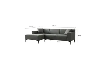Malpani Sofa med Divan 4-sits - Grønn - Møbler - Sofaer - Sofaer med sjeselong - 4 seters sofa med divan