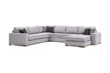 Mamerto Sofa m. Divan 4-seters - Lysegrå - Møbler - Sofaer - Sofaer med sjeselong - 4 seters sofa med divan