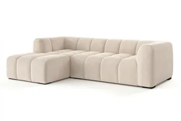 Marlow 3-seters boblete divansofa, venstrevendt - Beige - Møbler - Sofaer - Sofaer med sjeselong - 3 seters sofa med divan